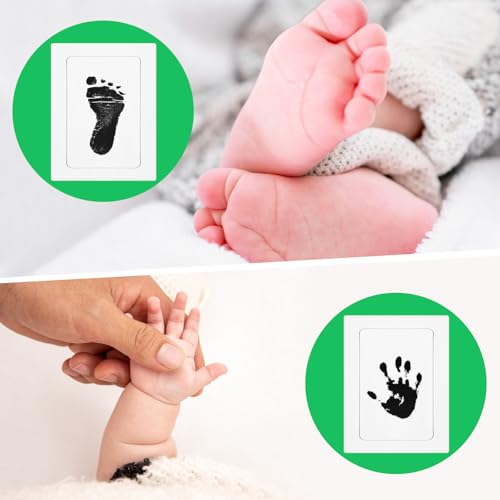 Simsky 4er-Pack Pfotenabdruck Set für Hunde & Katzen | Fußabdruck & Handabdruck Set für Babys | Inkl, Clean-Touch Stempelkissen, Hautfreundlich & Sicher für Baby, Haustiere, Vögel | Ideal zum Basteln