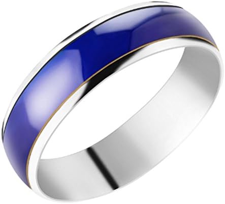 Amazingdeal Women Men Temperature Change Color Emotion Feeling Stainless Steel Ring