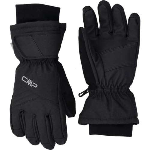 Polso regolabile con velcro CMP - Guanti da sci da donna in twill, Nero, 7