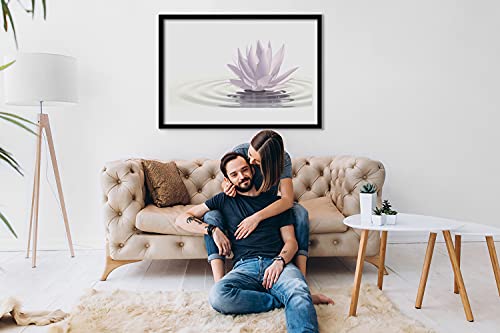 Affiche encadrée contre les murs vides image murale fleurs MDF