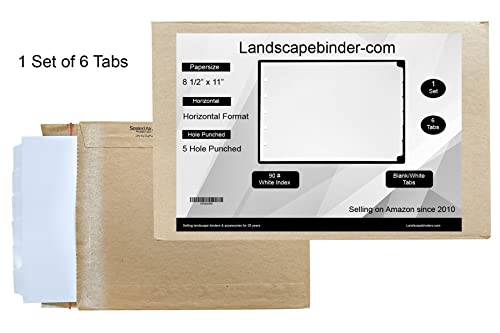 Landscape Blank Tabs - 6 Per Set For Landscape Binders #TOP4