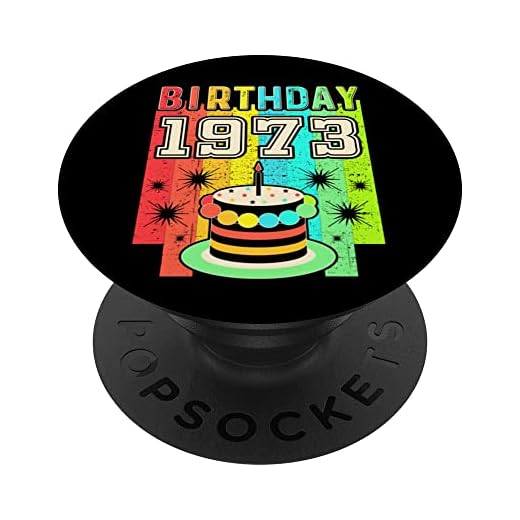 Born In 1973 Pop Socket para teléfono retro divertido cumpleaños 1973 PopSockets PopGrip Intercambiable