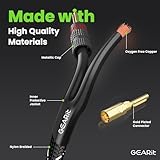 GearIT Hi-Fi 2x2.5mm≤ Speaker Wire with Banana Plugs (1.821 Meters - Black) OFC Oxygen-Free Copper, CL2 In-Wall Speaker Cable, Heavy-Duty Braided - 14 Gauge AWG, 3 Feet - Image 2