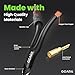 GearIT 14AWG Premium Heavy Duty Braided Speaker Wire Cable (6 Feet) Dual Gold Plated Banana Plug Tips - in-Wall CL2 - Oxygen-Free Copper (OFC) Black