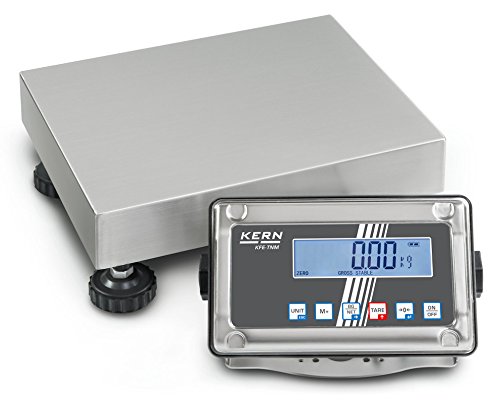 Kern SFE 30K-2NM - Balanza de plataforma de aceron inoxidable, Campo de pesaje [Max]: 30 kg, Lectura [d]: 10 g, Plato de pesaje: AxPxA 300x240x110 mm (Acero inoxidable), Incl. HOMOLOGACIÓN