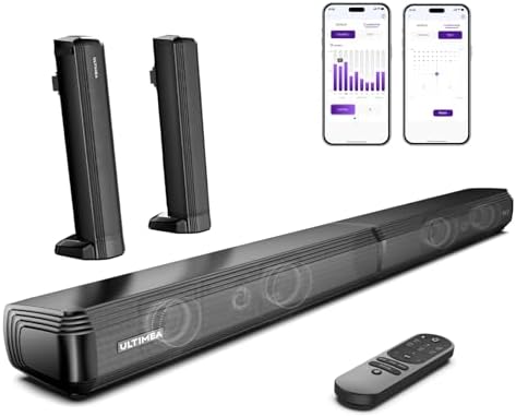 ULTIMEA 2.2ch Sound Bars for TV, Peak Power 100W, App, 2-in-1 Det...