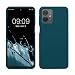 Produktbild kwmobile Hülle kompatibel mit Motorola Moto G14 Hülle - Silikon Handy Case - Handyhülle weiche Oberfläche - kabelloses Laden - Petrol