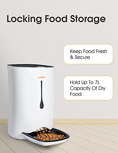 Wopet Automatic Dog Feeder, 7L Pet Food Dispenser For Cats And Dogs, Automatic Cat Feeders With Protion Control, Voice Recorder&Programmable Timer For Up To 5 Meals Per Day #TOP4