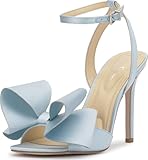Jessica Simpson Olivine Bow Heeled Sandal, Light Blue, 10