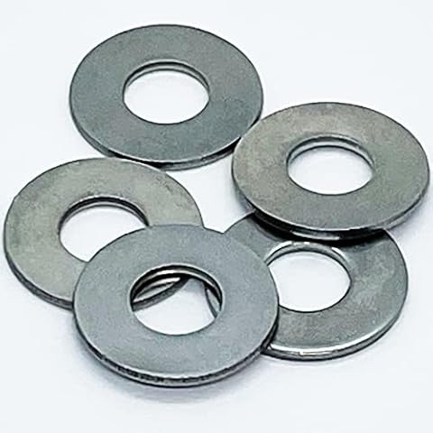 1/2" x 1 1/2" OD - Stainless Steel Round Flat Washers - 304 Stainless Steel 18-8 - Corrosion Resistant - 1/2" Bolt Washer - BRAUNY BOY HARDWARE (100) Cover