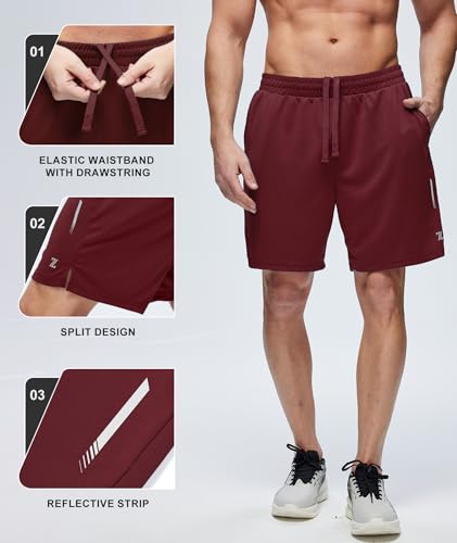 ZITY 7” Inseam Mens Athletic Running Shorts Mesh Quick Dry Gym Shorts - image 6
