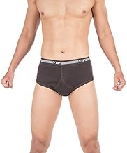 VIP Men's Cotton Briefs - Spector 40IN (Pack of 3) Assorted (Colors & Print May Vary) Grey