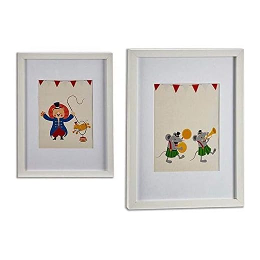 Wadiga Juego De 2 Marcos Decorativos Para Habitación Infantil, Diseño De Círculo, 33 X 43 Cm
