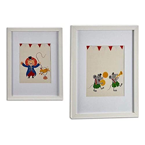 Wadiga Juego De 2 Marcos Decorativos Para Habitación Infantil, Diseño De Círculo, 33 X 43 Cm