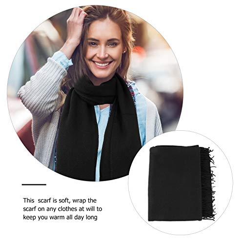 Cachecol de Inverno com Toque de Cashmere KesYOO com Borlas Femininas Pashmina Xale Wrap Cachecol Re