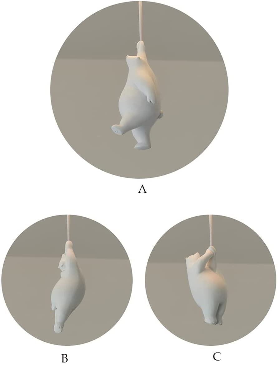Plafoniera Bambini Bianca Paralume in Vetro Stanza Ragazzi Ragazze Piccolo Orso Camera da Letto Illuminazione Interni Lampadario Luci Sospese Lampada A Sospensione Base G9 Luce Bianca 6000K,A,Ø25CM