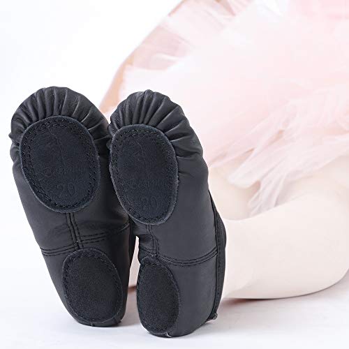 Balletschoenen van leer, balletschoenen, dansschoenen, gymnastiekschoen met gedeelde leren zool, voor kinderen en dames - Image 4