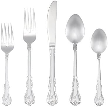 RiverRidge 46-Pc. Monogrammed Flatware, Service for 8, Bouquet Pattern - S