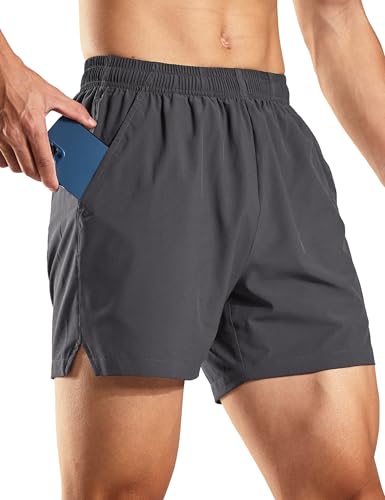 Image of Haimont 5 Inch Mens Dry Fit Running Athletic Shorts with Pockets, Water Resistant Lightweight Gym Workout Exercise Shorts