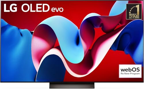 LG OLED evo 65'', Serie C4 2024, OLED65C41, Smart TV 4K, Processore α9 Gen7, Brightness Booster, 40W, Dolby Vision, 4 HDMI 2.1 4K@144Hz, GSync, VRR, Alexa, ThinQ AI,