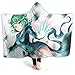 Anime One Punch Man Tatsumaki Coperta con cappuccio Coperta da tiro indossabile ultra morbida Cappuccio Poncho Regalo Ufficio S 50 "X40"