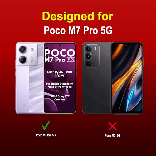 Image of Zapcase Back Case Cover for Poco M7 Pro 5G | Compatible for Poco M7 Pro 5G Back Cover | Liquid Silicon Magic Case with Camera Protection | Red