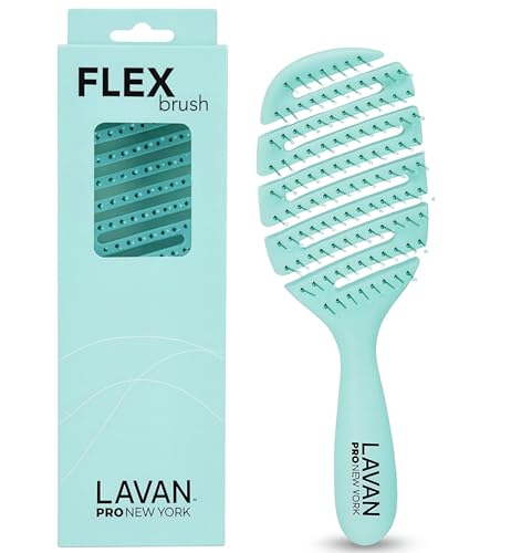 LAVANPRO New York Flex Detangling Hair Brush (Turquoise)