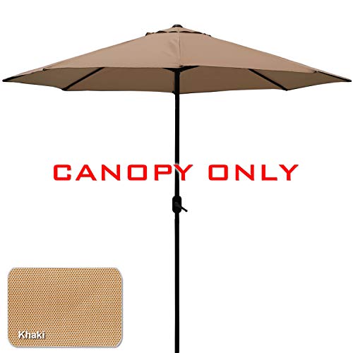 ABCCANOPY 2.3M Sonnenschirm Ersatzdach Patioschirm Marketschirm Ersatz Baldachin mit 8 Rippen,Khaki – Bild 3
