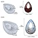 FUNSHOWCASE Diamond Stone Gem Silicone Mold Trays for Crafting, Resin Epoxy, Soap, Jewelry Making, Large and Small 2 in Set, with Hole