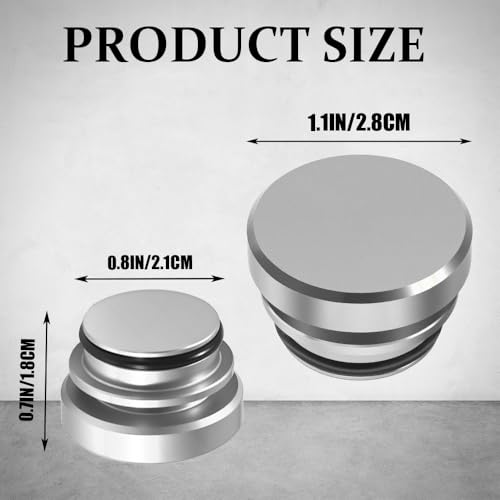 Image of 2PCS Universal Car Cigarette Lighter Plug Cover, Power Outlet Cap, Waterproof Dustproof Aluminum Cigarette Lighter Socket Cover Cap, Car Decoration for Vehicles with 12V Power Source (Silver)
