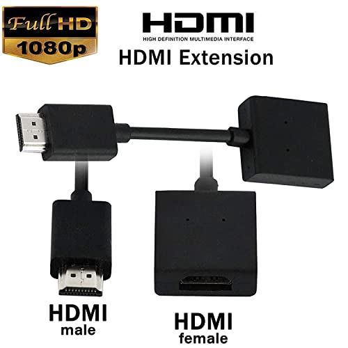 Image of ikis High Speed 19 Pin HDMI Male to Female Extension Cable HDMI Extender for Google Chrome Cast, fire tv Stick, Laptop /PC, LCD /LED TV, Xbox, PS3 /PS4- Black