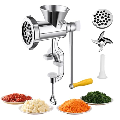 Machine à broyer la viande : hachoir manuel, broyeur d'aliments manuel, design amovible antidérapant | Outil de traitement de la viande de cuisine maison...
