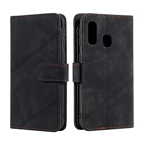 Couverture de boîtier de téléphone, For Samsung Galaxy A40 portefeuille, durable avancé Puce Cuir [9 fentes de cartes] identifiant Cas de carte de crédit Flip Casage magnétique et corde suspendue Gala Cover
