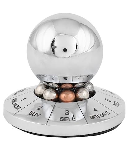 Image of ZAHEPA Spinning Decision Maker Ball Metal Paperweight for Office Table, 9 Different Choices, Anti-Stress Gadget, Paper Holder, Office Desk Decor & Showpiece, Gift for Professionals & Students