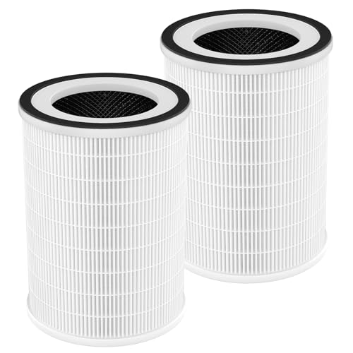 True HEPA KILO Filter For Afloia KILO, KILOPLUS, KILOPRO, MIRO, MIRO PRO and for MORENTO MR-Kilo, Kalo Air Purifier, 360° 3-Stage Filtration for Home Bedroom Large Room Odor Dust Pollen Smoke, 2 Pack