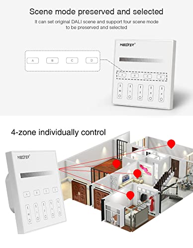 LIGHTEU, Milight Miboxer DALI Brightness dimming Panel with LED Display DP1S (DT6) - Image 4