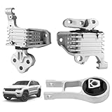 3PCS Engine Motor & Transmission Mounts Compatible with 2014-2021 Jeep Cherokee, for 2015-2019 Chrysler 200 2.4L, Replace# OE 68192831AF 68418876AB 68157441AD 3378/ 3380/ 3308