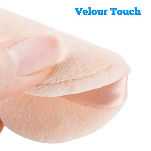 Kalevel 6Pcs Makeup Powder Puffs Sponge Compact 2.4 Inch Cotton Reusable Cosmetic Powder Puff Soft Sponge Small Powder Puffs With Handle For Face Body Loose Powder #TOP2
