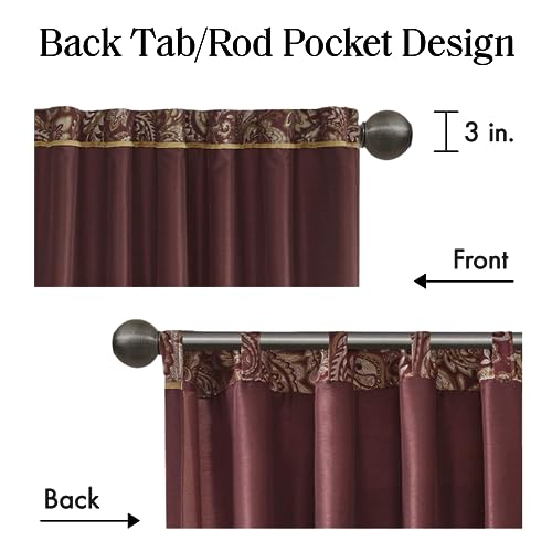 Madison Park MP40-2713 Aubrey 2 Panel Curtain Faux Silk Paisley Jacquard thumb #4