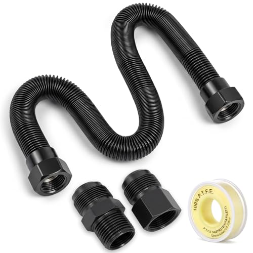 Image of 1 inch Od x 3 /4 inch Id 24 inch Gas Line hose Connector, 304 SS Flexible