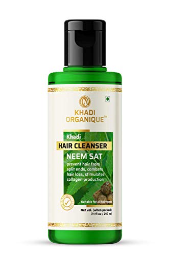 Image of Khadi Organique Neem Sat Hair Cleanser (Shampoo) 210 Ml Pack Of 1