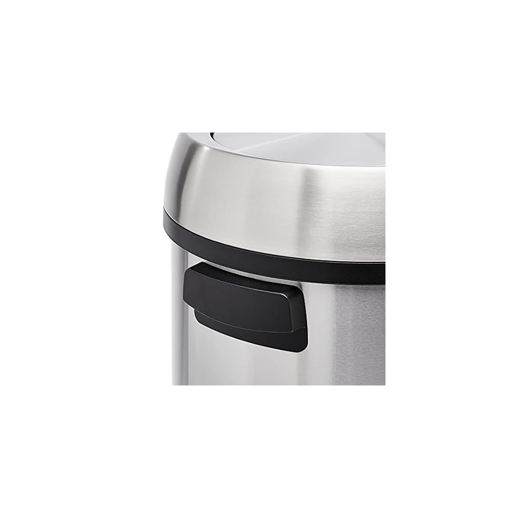 Amazon Basics 65 Litre Round Stainless Steel Swing Top Bin