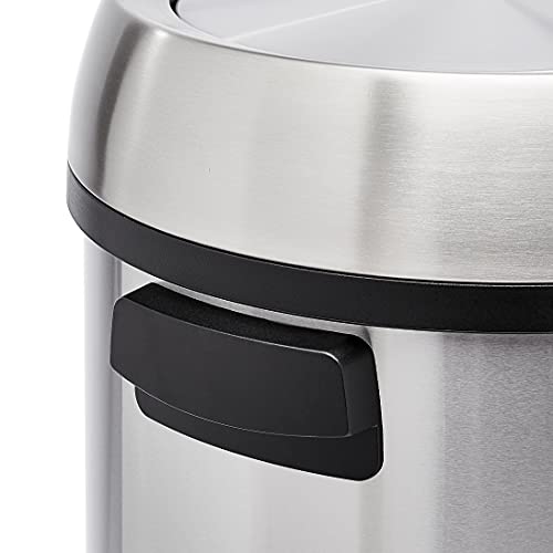 Amazon Basics 65 Litre Round Stainless Steel Swing Top Bin