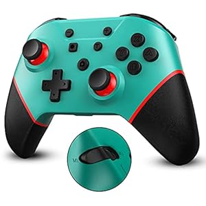 Gezimetie Controller für Switch, Bluetooth Wireless Pro Controller mit Neues Verbessertes Zurück Taste, Ein-Knopf Aufweckfunktion und Dual Motors Vibration für Switch/Switch Lite