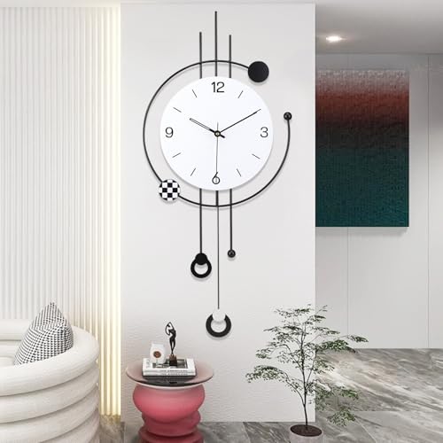 Reloj de pared moderno grande con péndulo 13x30 pulgadas miniatura 6