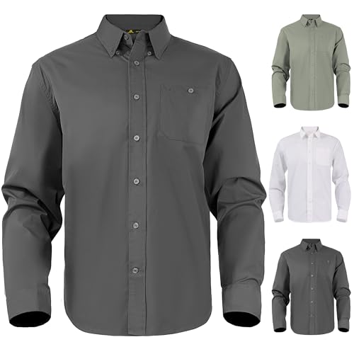 Dress Shirt,Shirts Long,Long Sleeve Button,Slim Fit,Button Down S...