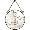 Barnyard designs 26 coastal round mirror with hanging rope mount included nautical rope mirror for bathroom wall living room or entry space coastal home decor beach house wall decor  urban country home decor