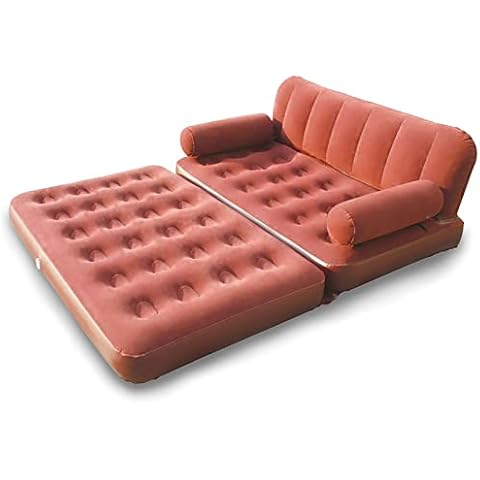 BWHNER Inflatable Sofa, PVC+Flocking Fabric Childs Adults Soft Inflatable Recliner Cover
