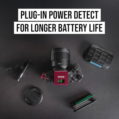 Image of RODE Wireless GO (Gen 3) - Compact Wireless Mic - Pristine Audio, 32-bit Float Recording, Automatic Level Control, for Phones, Cameras and Computers (Red)