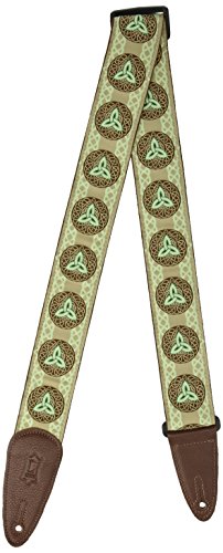 Sangle de guitare tissée Levy's Leathers MGJ-002 jacquard dos cuir 5 cm